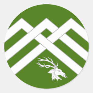 Kantonsinsigne van Misty Ridge Ronde Sticker