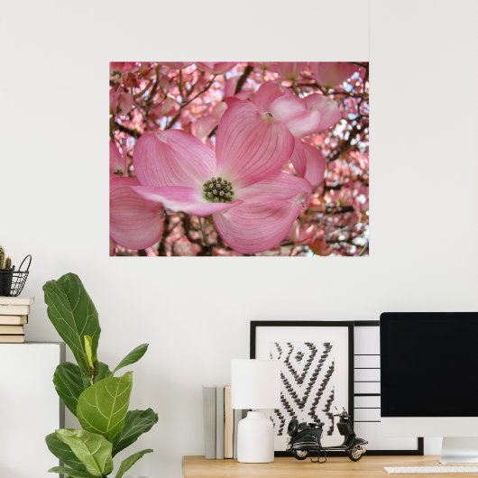 KANTOOR ART Roze Dogwood Tree 1 Art Framed Prints (Thuiskantoor)