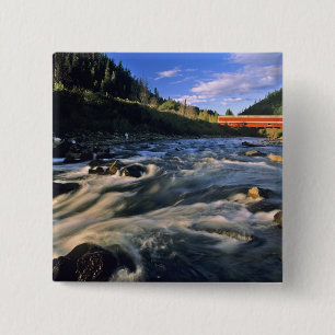 Kantoor bedekte brug de langste in Oregon bij Vierkante Button 5,1 Cm