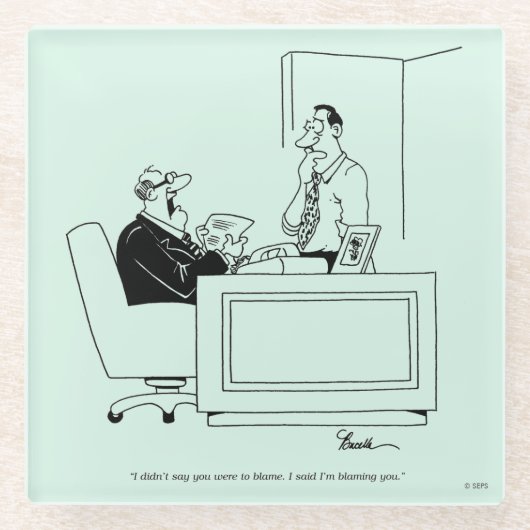 Kantoor Blaam Glazen Onderzetter (Voorkant)