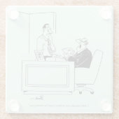 Kantoor Blaam Glazen Onderzetter (Achterkant)