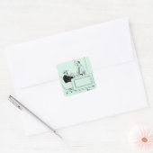 Kantoor Blaam Vierkante Sticker (Envelop)