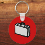 Kantoor Briefcase of reiskoffer. Schets op rood Sleutelhanger (Voorkant)