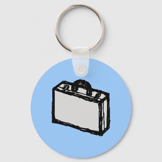 Kantoor Briefcase of Travelers Suitcase. Schets. Sleutelhanger (Voorkant)