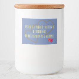 Kantoor bruiloft personaliseert bestemmingsbestemm voedselcontainer etiket