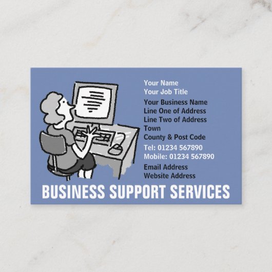Kantoor & Business Support-services Visitekaartje (Voorkant)