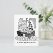 Kantoor Cartoon 2146 Briefkaart (Staand voorkant)