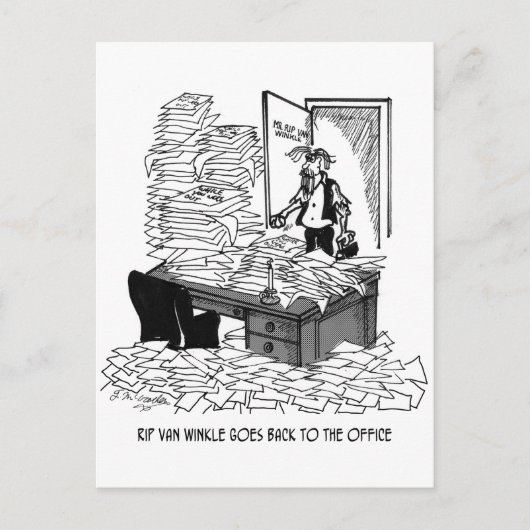 Kantoor Cartoon 2146 Briefkaart (Voorkant)