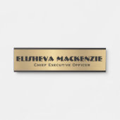 Kantoor Deurteken Faux Gold Name Bord Deurbordje (Voorkant)