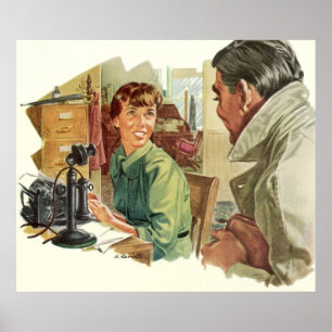  Kantoor, directie en secretaris Poster