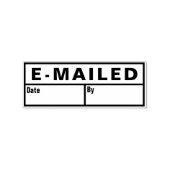 KANTOOR E-MAILDATUMSTEMPEL 	RUBBERSTEMPEL (Afrduk)