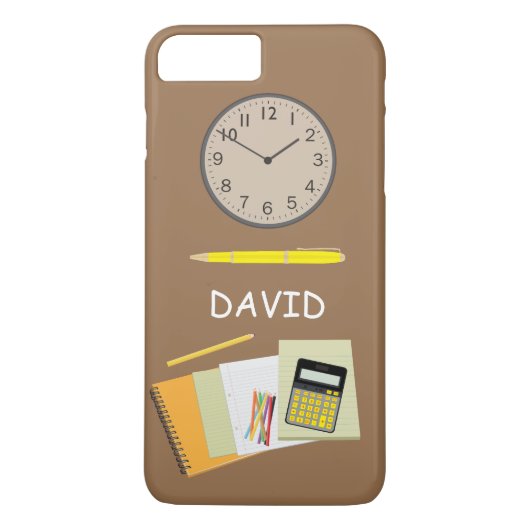 Kantoor- en klokbruin Case-Mate iPhone case (Achterkant)