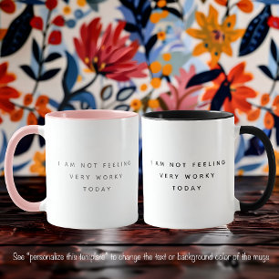 Kantoor Funny Quote Trendy Black Font Two Tone Mok