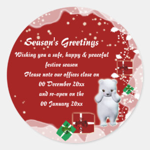 Kantoor Gesloten Open Data Awareness Aankondiging Ronde Sticker