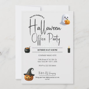 Kantoor Halloween Uitnodigingen & Uitnodiging Sjab