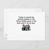 Kantoor Holiday Party Humor Uitnodiging Briefkaart (Voorkant / Achterkant)