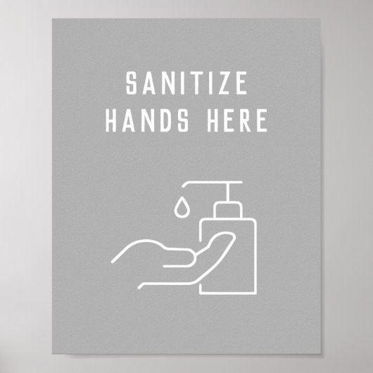 Kantoor Hygiëne maakt uw handen hier Poster (Voorkant)
