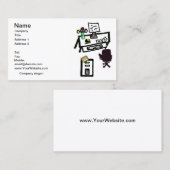 Kantoor is OPEN Computer Desk Visitekaartje Set (Voorkant / Achterkant)