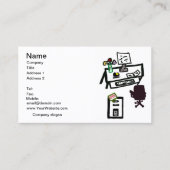 Kantoor is OPEN Computer Desk Visitekaartje Set (Voorkant)