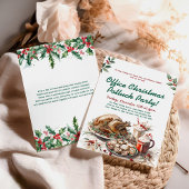Kantoor Kerst Potluck Vakantiefeest Kaart