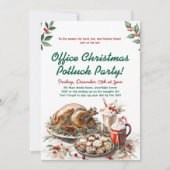 Kantoor Kerst Potluck Vakantiefeest Kaart (Voorkant)
