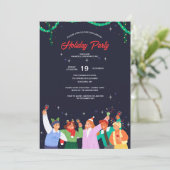 Kantoor kerstfeest kaart (Staand voorkant)