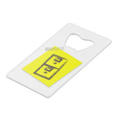 Kantoor Kredietkaart Flessenopener (Achterkant Gekanteld)