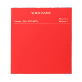 Kantoor Memo Pad (rood) Notitieblok (Voorkant)