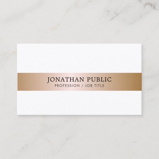 Kantoor Modern stijlvolle Director Manager Luxury Visitekaartje (Voorkant)