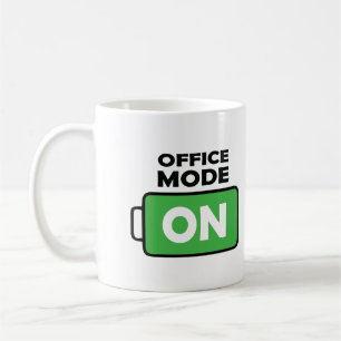 Kantoor-modus op Full Battery Design Coffee Lover Koffiemok