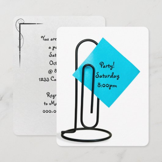 Kantoor Party Herinnering post het notitie Kaart (Voorkant / Achterkant)