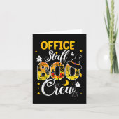 Kantoor Personeel Boo Crew Funny Halloween Matchin Kaart (Voorkant)