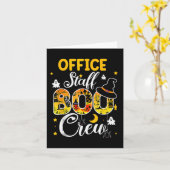 Kantoor Personeel Boo Crew Funny Halloween Matchin Kaart (Gele Bloem)