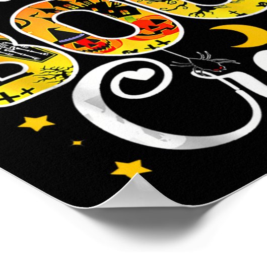 Kantoor Personeel Boo Crew Funny Halloween Matchin Poster (Hoek)