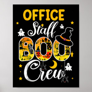 Kantoor Personeel Boo Crew Funny Halloween Matchin Poster
