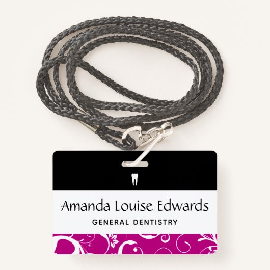 Kantoor Pro Damask Badge (Voorkant met draagriem)