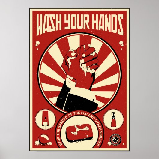 Kantoor Propaganda: Was je handen Poster (Voorkant)