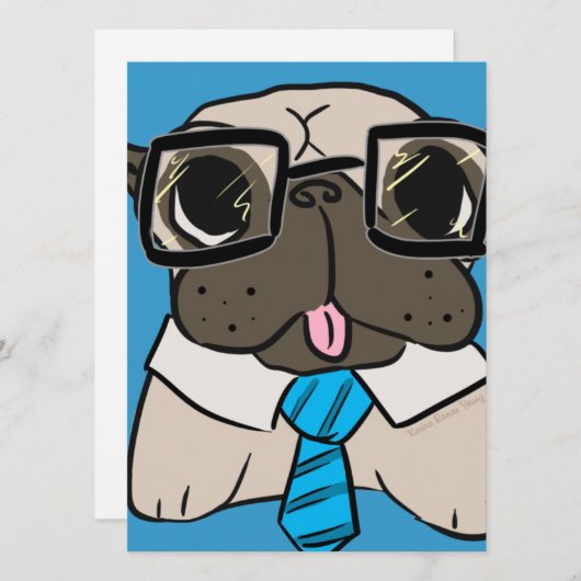 Kantoor Pug Kaart (Voorkant / Achterkant)