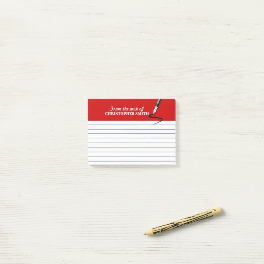 Kantoor red Post-it® note MINI (Op bureau)