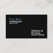 Kantoor reinigende Visitekaartjes (Achterkant)