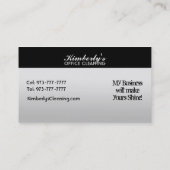 kantoor reinigende visitekaartjes (Achterkant)