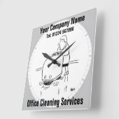 Kantoor Reiniging Vierkante Klok (Hoek)