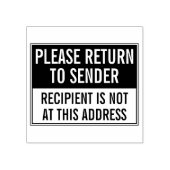 KANTOOR RETOUR AFZENDER POST RUBBERSTEMPEL (Afrduk)