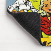 Kantoor Romance dame in rode  komieken Muismat (Hoek)