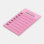 Kantoor roze Post-it® notitie PERSONALIZE Notes (Schuin)