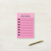 Kantoor roze Post-it® notitie PERSONALIZE Post-it® Notes (Op bureau)
