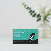 Kantoor Schoonmaak en Janitorial Services Visitekaartje (Staand voorkant)