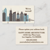 Kantoor Skyline Moving Insert Informatiekaartje (Voorkant / Achterkant)