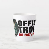 Kantoor troll niet eten. Internet Troll Cartoon Latte Mok (Voorkant)