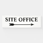 Kantoor van bouwplaats Richting Wayfinding Sign Spandoek (Horizontaal)